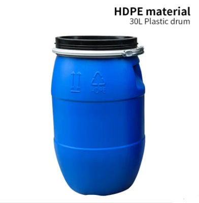 লকিং রিং ISO9001 সহ 30L রাসায়নিক স্টোরেজ কন্টেইনার HDPE 30 লিটার ব্যারেল