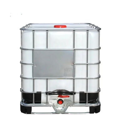 স্ট্যাকযোগ্য IBC রাসায়নিক ধারক 1000L IBC প্লাস্টিক টোট হোয়াইট