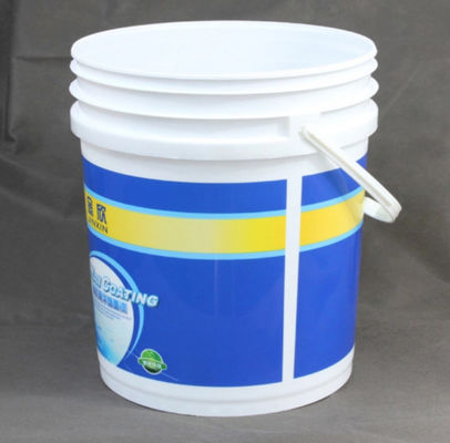 OEM / ODM 5 গ্যালন প্লাস্টিক পেইন্ট বালতি HDPE সেমি ক্লিয়ার পেইন্ট পেইল