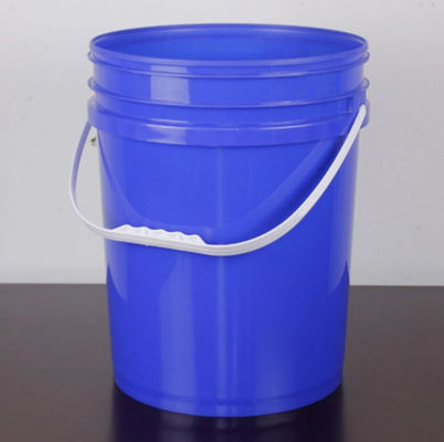 টেকসই 20L পেইন্ট বালতি ঢাকনা হ্যান্ডেল সহ HDPE স্টোরেজ প্লাস্টিকের বালতি
