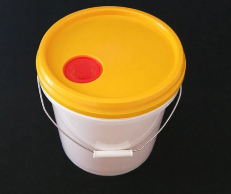 HDPE প্লাস্টিক পেইন্ট পেইল ঢাকনা হ্যান্ডেল সহ বৃত্তাকার প্লাস্টিক জলের পাটি
